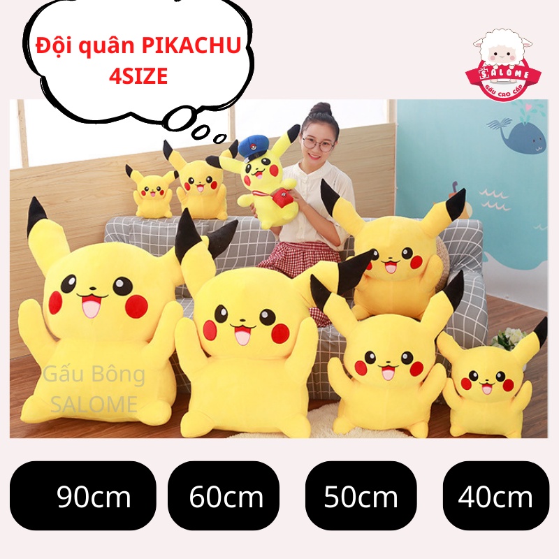 Gấu Bông Pikachu Dễ Thương SALOME Hoạt Hình Pokemon