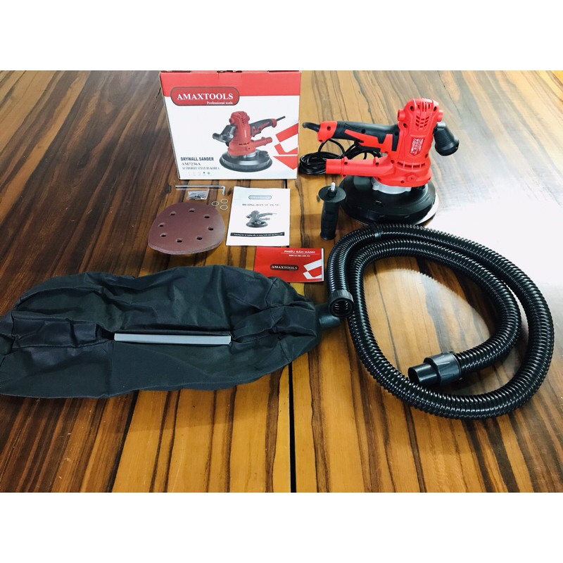 MÁY CHÀ NHÁM TƯỜNG AMAXTOOLS CHÍNH HÃNG 900W 180MM CÓ ĐÈN MỚI 100%