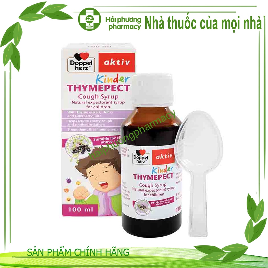 [ Chính Hãng ] Siro Ho cho bé Doppelherz Aktiv Kinder Thymepect Cough Syrup (Chai 100ml)