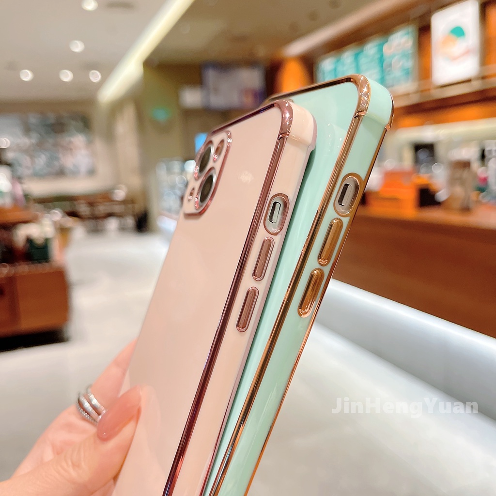 Ốp điện thoại viền mềm mạ điện 6D bảo vệ chống rơi cho IPhone 13 11 12 Pro Max XR 7 8 Plus