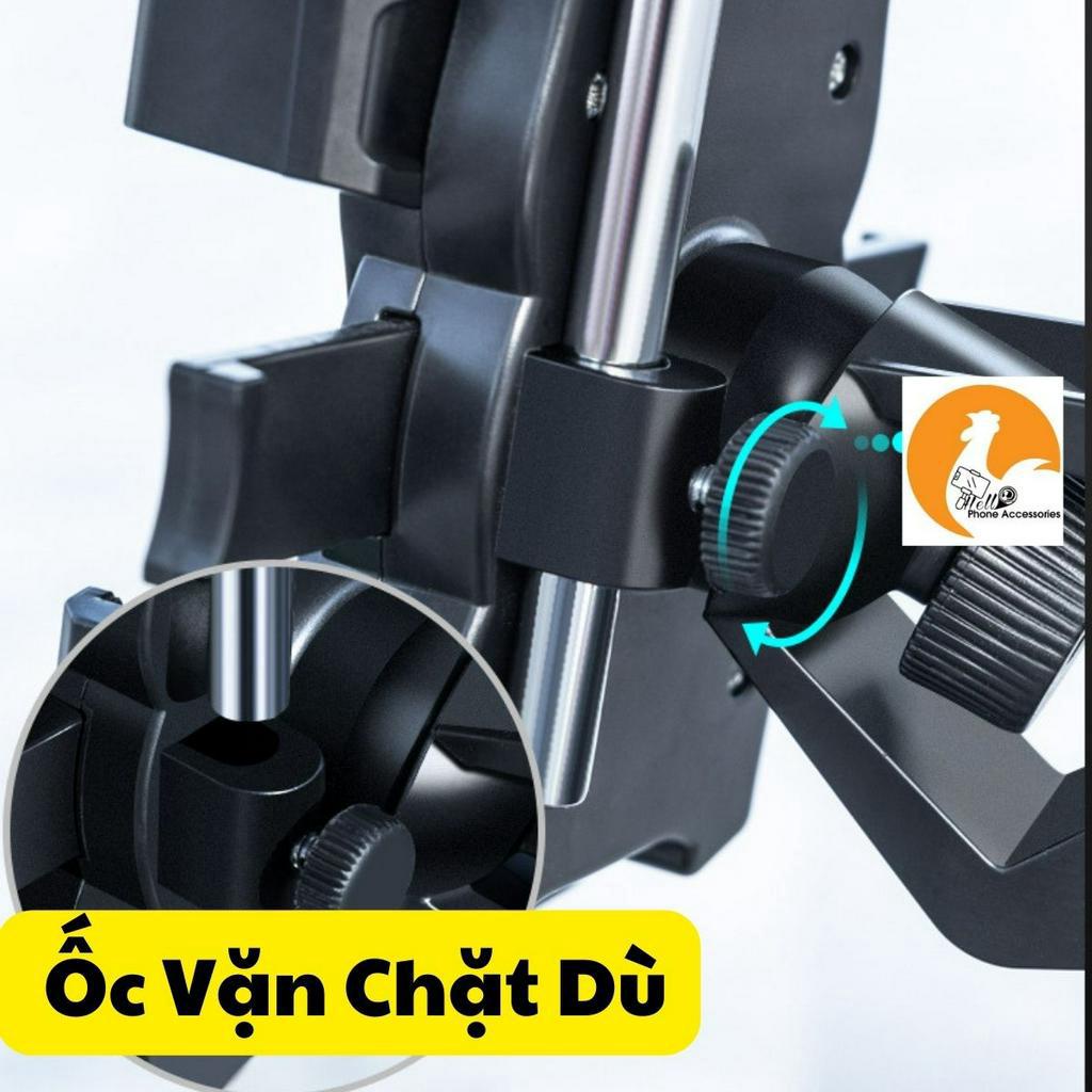 Giá Đỡ Điện Thoại Xe Máy Có Dù,Kẹp Gắn Chân Gương Che Nắng Chống Nước Chống Rung Xoay 360 Độ Hello Store