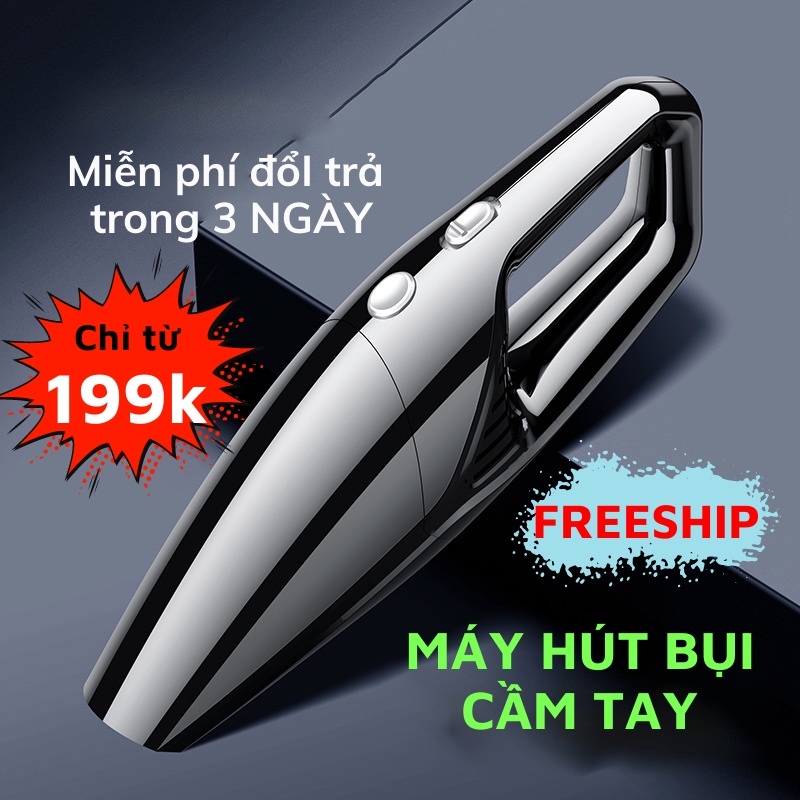 Máy Hút Bụi Cầm Tay, Máy Hút Bụi Mini Đa Năng Vệ Sinh Ô Tô, Trong Nhà LEON OFFICIAL