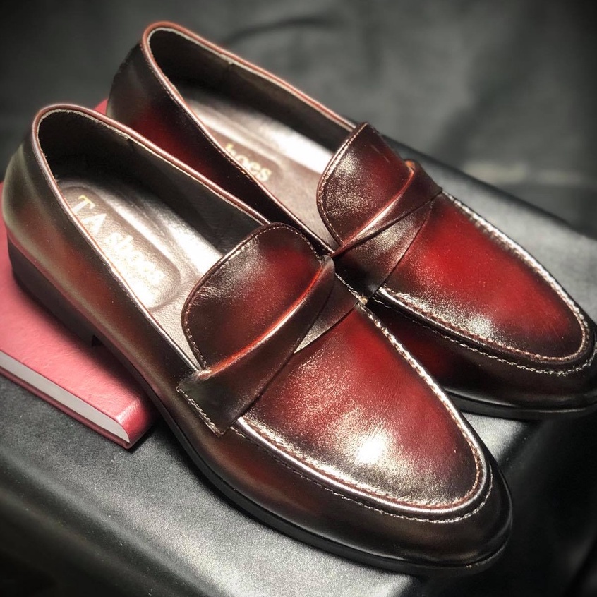 Giày lười da nam cao cấp ERMAND da bò thật bảo hành 1 năm kiểu dáng Penny Loafer - Mã T40