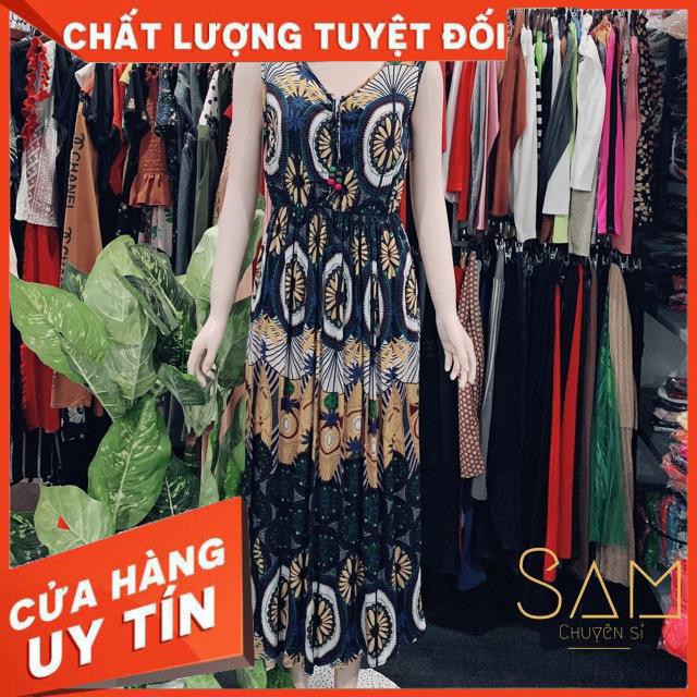 Đầm Maxi Thổ Cẩm Đi Biển