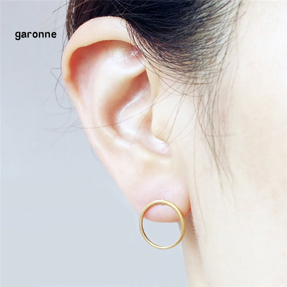 GA_Fashion Simple Hollow Circle Charm Ear Stud Earrings Women Party Jewelry Gift