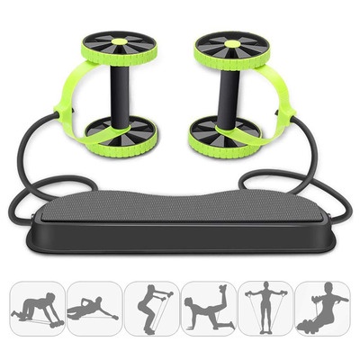 Con lăn tập bụng có dây kéo hỗ trợ tập cơ tay/ cơ ngực/ cơ bụng/ cơ đùi