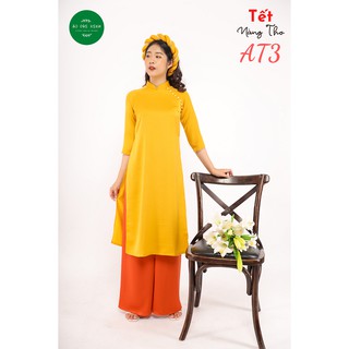 [Mã AT3] Áo Dài Lụa Tây Thi Vàng