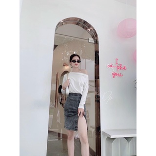Áo thun trễ vai tay dài❣️𝑭𝒓𝒆𝒆𝒔𝒉𝒊𝒑❣️