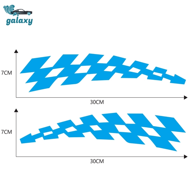 Miếng decal kẻ sọc cô rô hình lá cờ phản quang dán xe hơi bảo vệ an toàn
