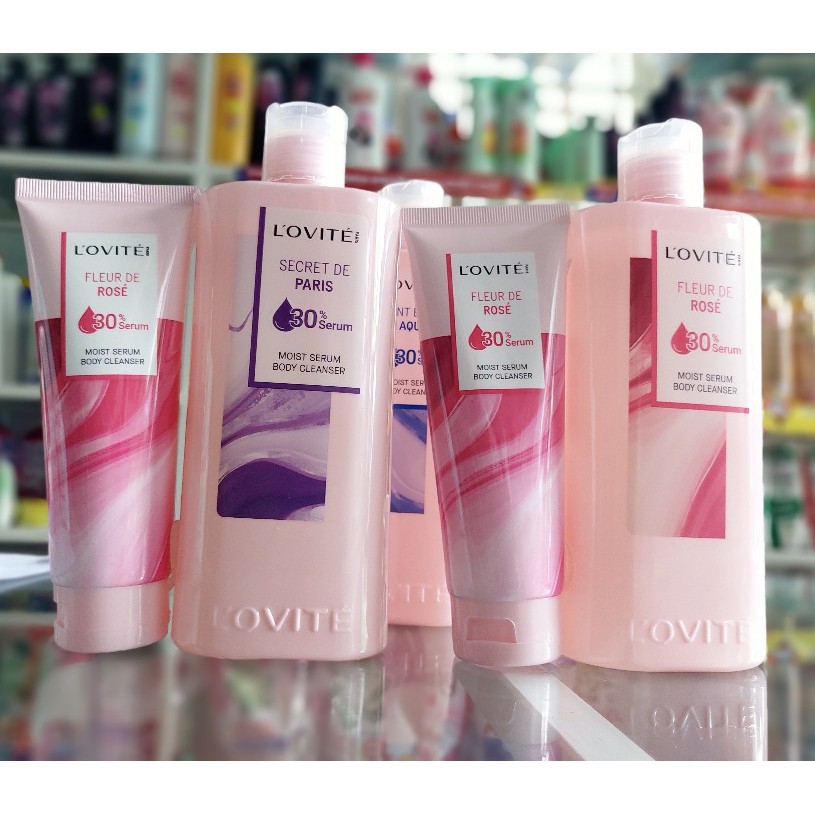 Sữa tắm L'ovite cấp ẩm 24h 400m tặng típ 100ml