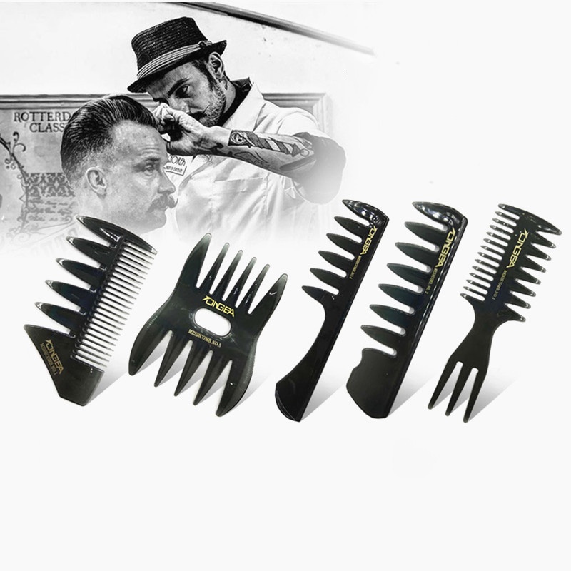 Lược Chải Tạo Kiểu Tóc Nam Texture, Răng Thưa, Trifecta Comb 3in1