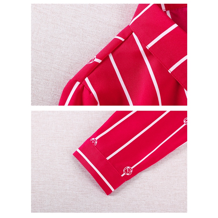 Áo Sơ Mi Voan Kẻ Sọc Dáng Ôm Thời Trang Hàn Quốc Dành Cho Nữ 2022