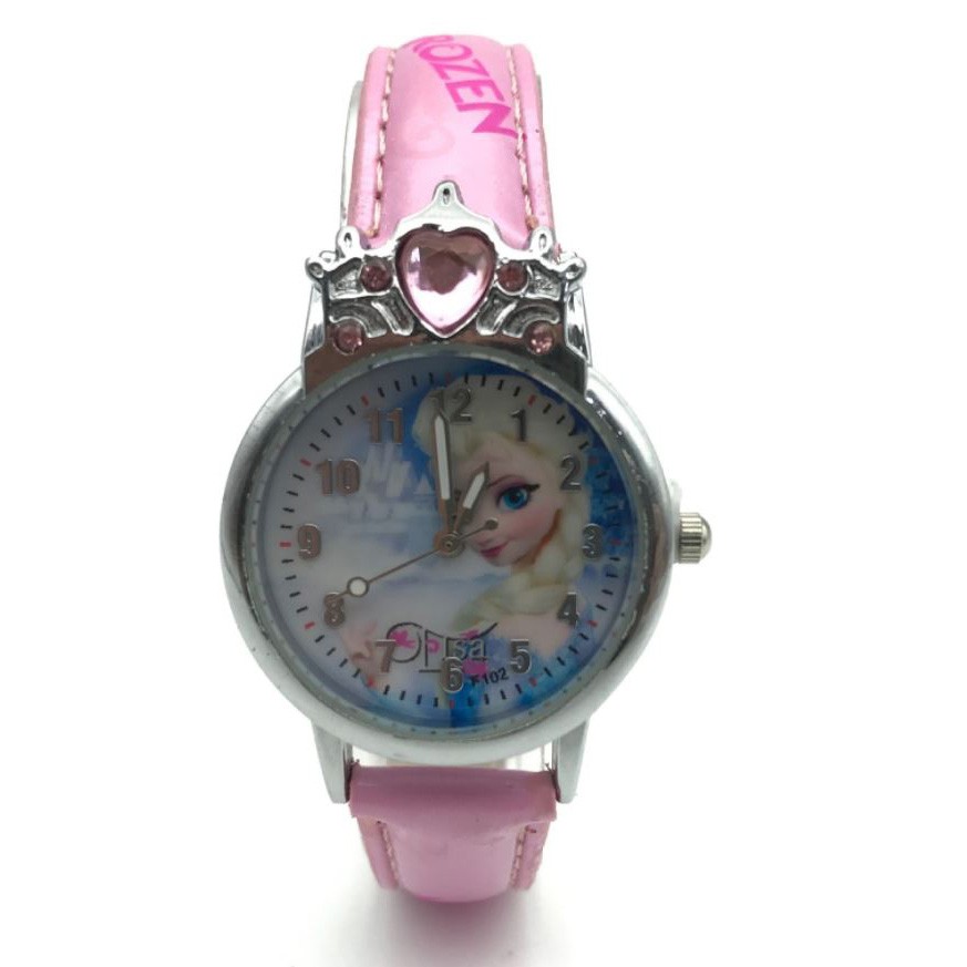 Hộp quà tặng đồng hồ công chúa ELsa và Anna đính đá sang trọng