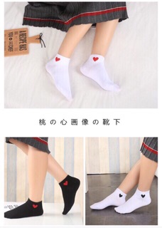 Tất tim cute cổ ngắn Hàn Quốc