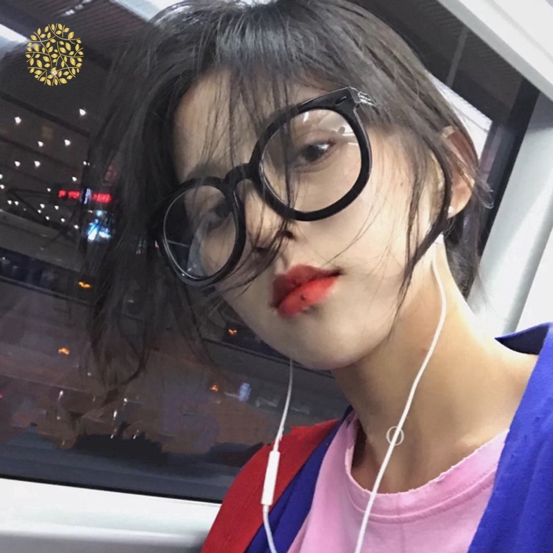 Mắt Kính Gọng Tròn Thời Trang Retro Cho Nữ