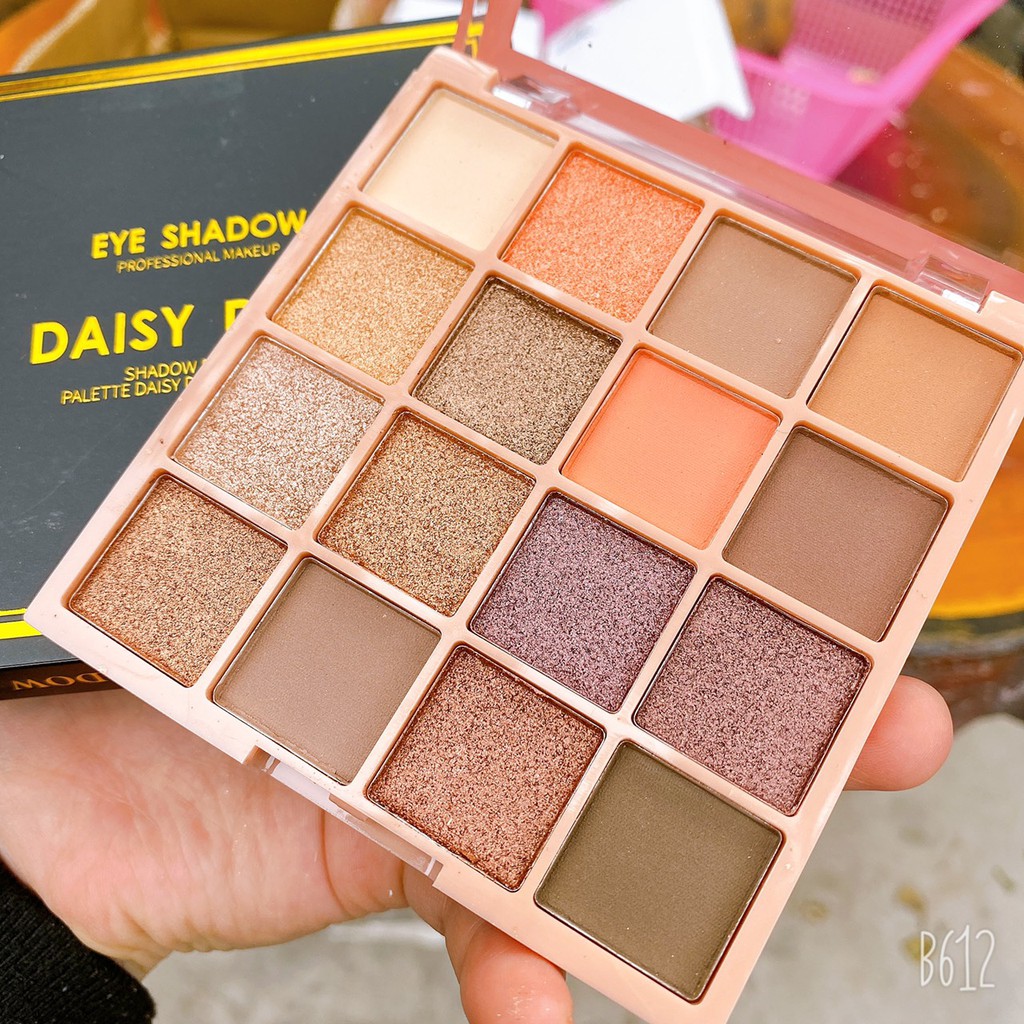 Phấn mắt 16 ô Daisy Dear nhũ lì tone hồng  nâu tây  F505 | BigBuy360 - bigbuy360.vn