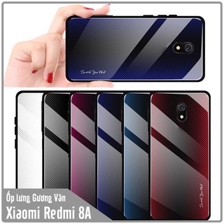 Ốp lưng Xiaomi Redmi 8A Vân Gương 2 màu, viền nhựa TPU dẻo đen