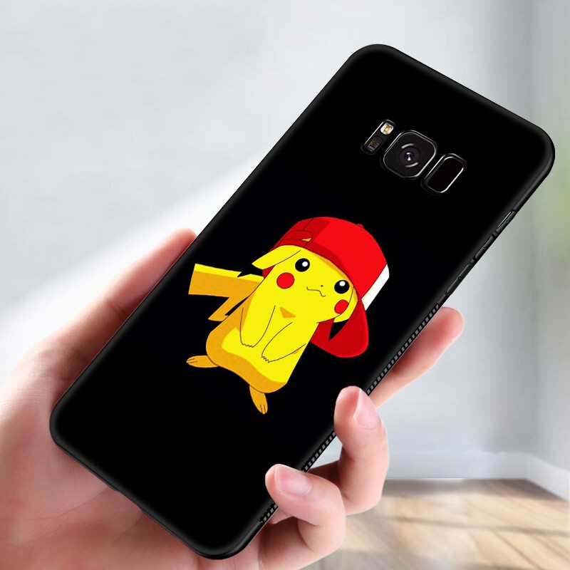 Samsung Galaxy S10 S9 S8 Plus S6 S7 Edge S10+ S9+ S8+ Casing Soft Case 108LU Pokemon Pikachu mobile phone case