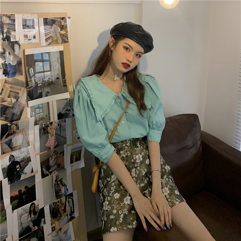 Set áo kiểu + quần short in họa tiết thời trang mùa hè dễ phối đồ | BigBuy360 - bigbuy360.vn
