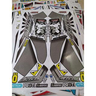 Tem Rời Sirius 110 King Drag Mẫu Mới Xám Đen - Tặng Kèm Logo