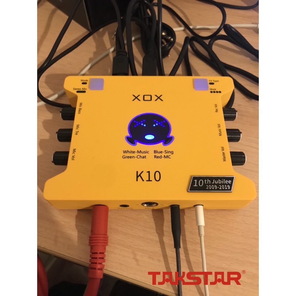 Bộ Mic Livestream Chính Hãng Đầy Đủ Mic Takstar PC-K220, Sound Card K10 XOX, Nguồn 48V &amp; Phụ Kiện Cao Cấp Bảo Hành 1 Năm