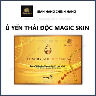 Luxury Golden Mask 👍 Mặt nạ Ủ YẾN THẢI ĐỘC Magic Skin🎈 [ MUA 1 TẶNG  1]  01 hộp 6 gói