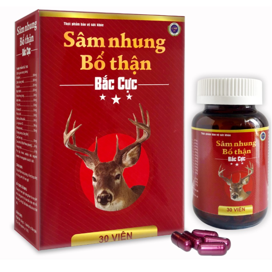 Sâm Nhung Bổ Thận Bắc Cực Hỗ Trợ Khả Năng Sinh Lý Nam Giới (Hộp 30 viên)