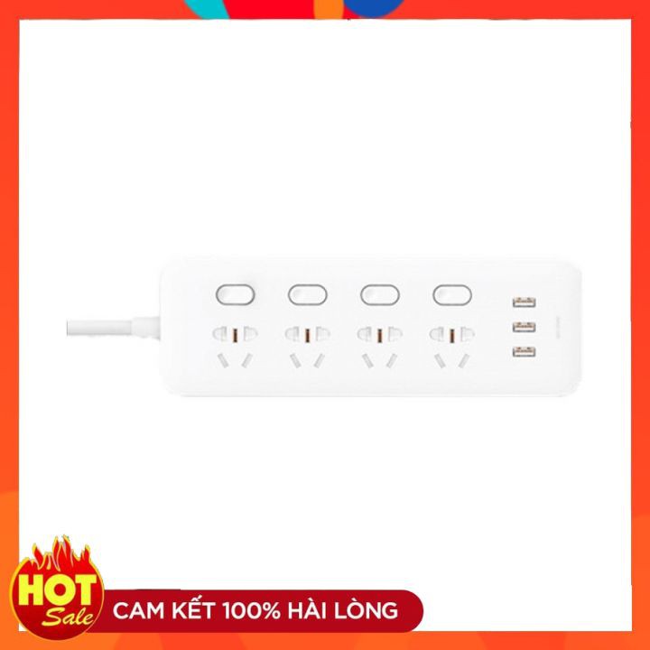 Ổ cắm Chính Hãng XIAOMI MIJIA Công Suất Dải 4 Ổ Cắm Công Tắc Điều Khiển 3 Cổng USB Ổ Cắm Kéo Dài sạc Cáp 2M