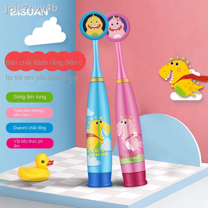 Bàn chải đánh răng điện trẻ em 3-12 tuổi và kem bộ hoạt hình không thấm nước sonic