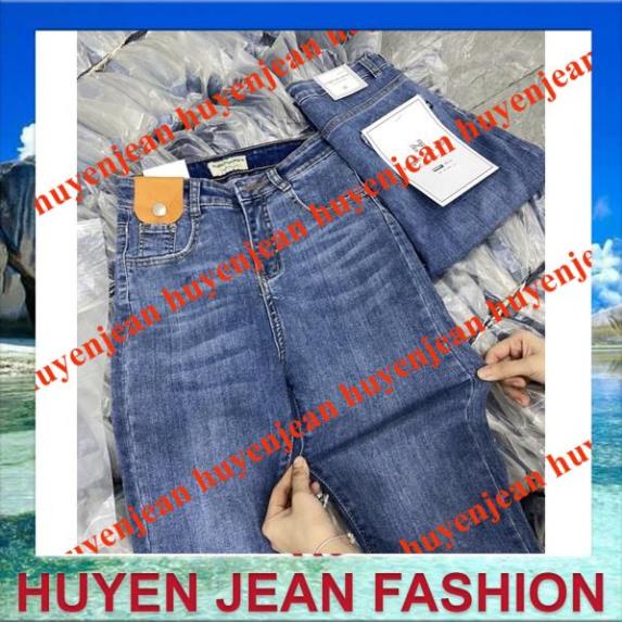 quần jean nữ cạp cao nắp da vàng hót hít | BigBuy360 - bigbuy360.vn