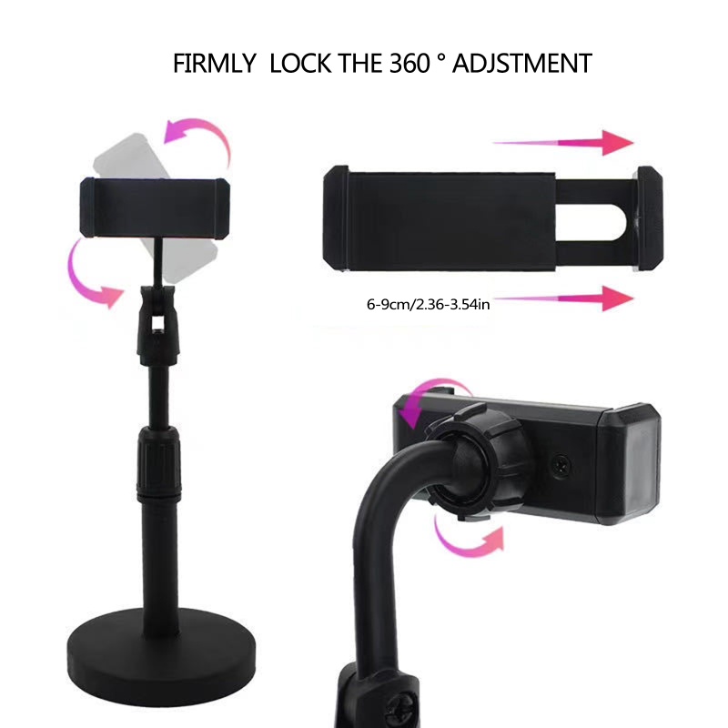 Giá Đỡ Điện Thoại Có Thể Điều Chỉnh Cho Thiết Bị Phát Sóng Trực Tiếp Android iOS