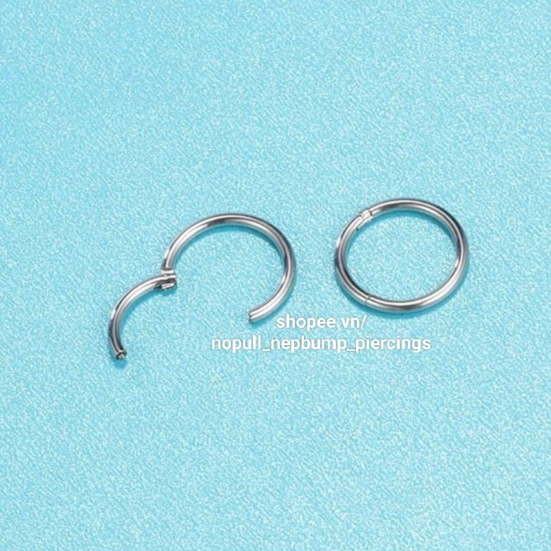 Khuyên tai, mũi, septum, môi,... - Khuyên Mũi Tròn Có Chốt - Mỏng 1mm - Khuyên thép y tế không gỉ