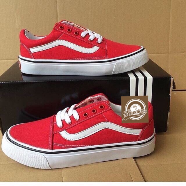 hc | Bán Chạy | Giầy thể thao Vans STyle đỏ vạch trắng đi chơi, sneaker dạo phố KHO NEW 2020 , 2020 ! . A132 rẻ vô địch