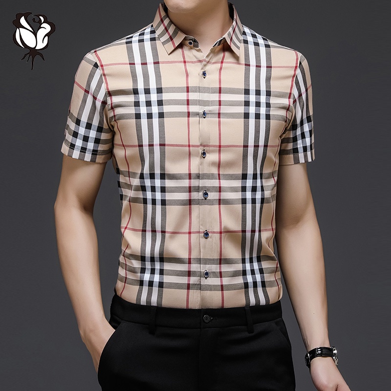Áo Sơ Mi Cotton Ngắn Tay Thời Trang Dành Cho Nam