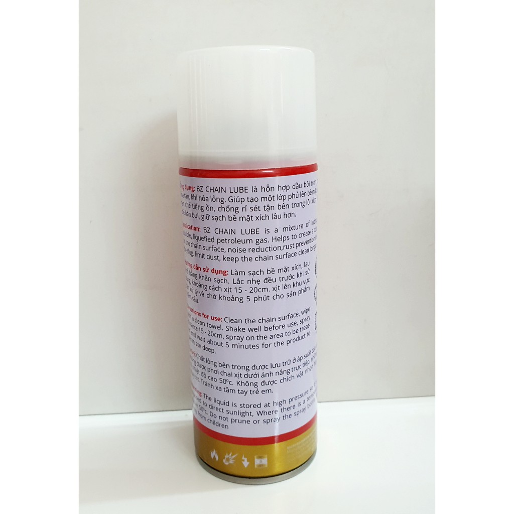 CHAI XỊT DƯỠNG SÊN XÍCH BZ CHAIN LUBE 450ML