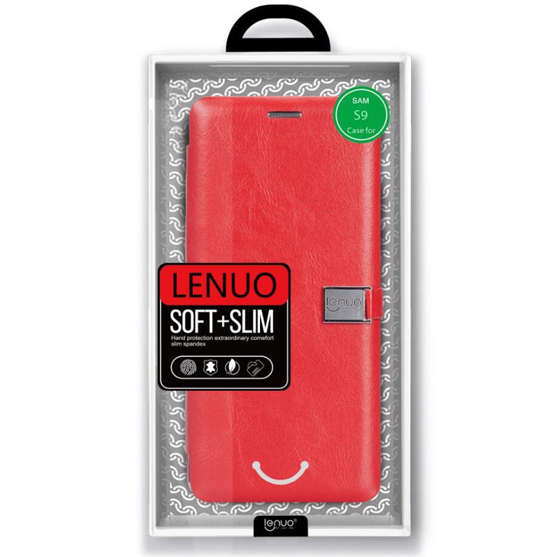 Bao da Samsung Galaxy S9 Lenuo Lebe Flip Case - tặng dán lưng Carbon