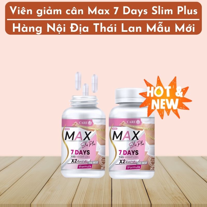 Giảm mỡ bụng, giảm cân Max Slim Plus 7 Day 7KG Weight Loss Thái Lan
