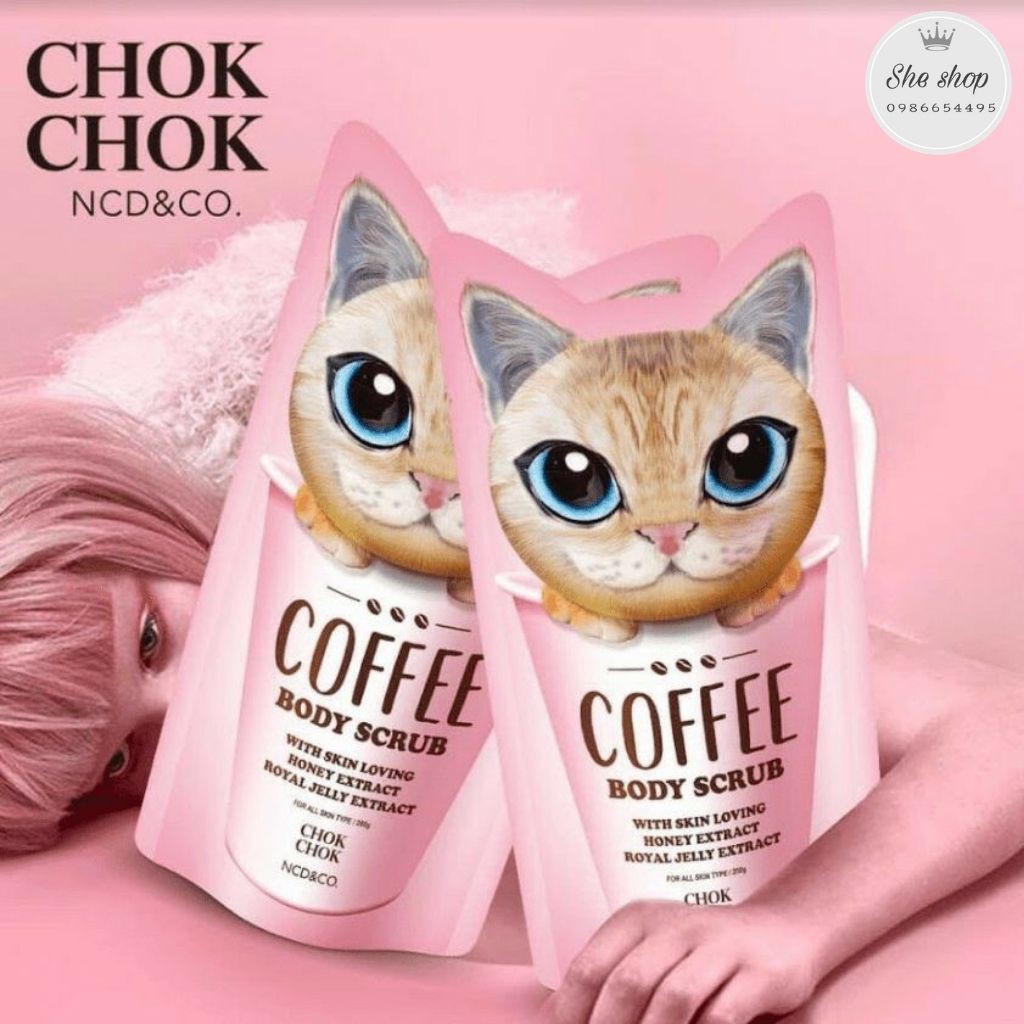 Tẩy Tế Bào Chết Toàn Thân Cà Phê Chok Chok Coffee Body Scrus 200g