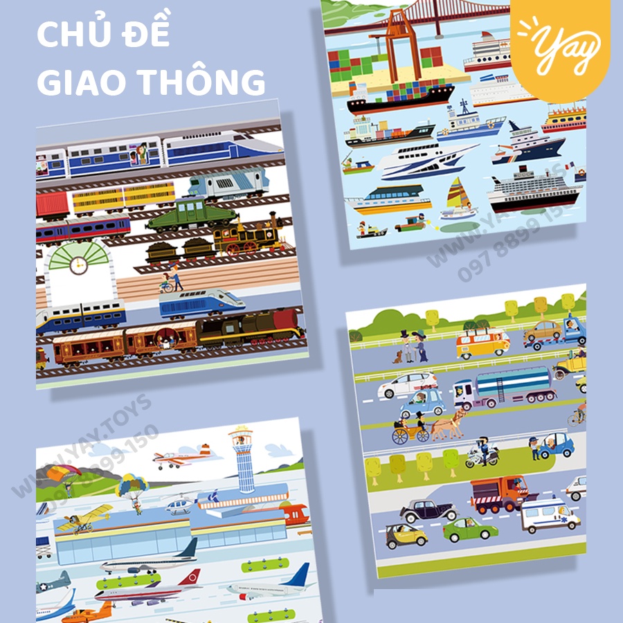 Hình Dán Dùng Được Nhiều Lần cho trẻ từ 3+- Reusable Sticker Mideer