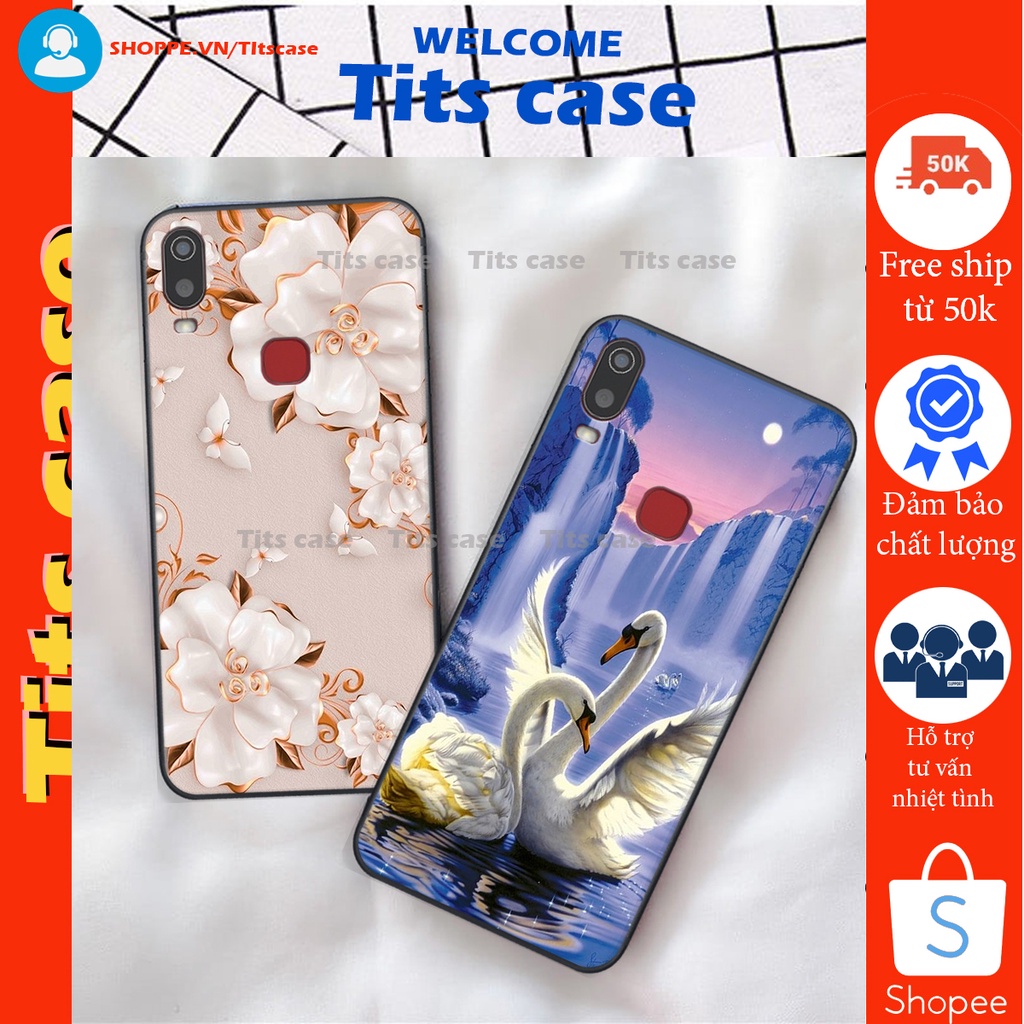 Ốp lưng Vivo Y11 in hình thiên nga,hoa may mắn, đặc sắc ĐỘC - LẠ - BỀN