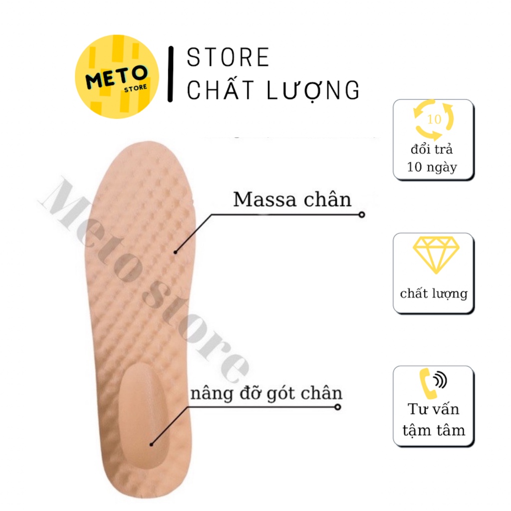 Lót giày nam cao su non siêu mềm êm chân meto store ( 1 đôi )