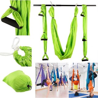 Võng tập yoga bay không trọng lực 6 tay cầm vải dù