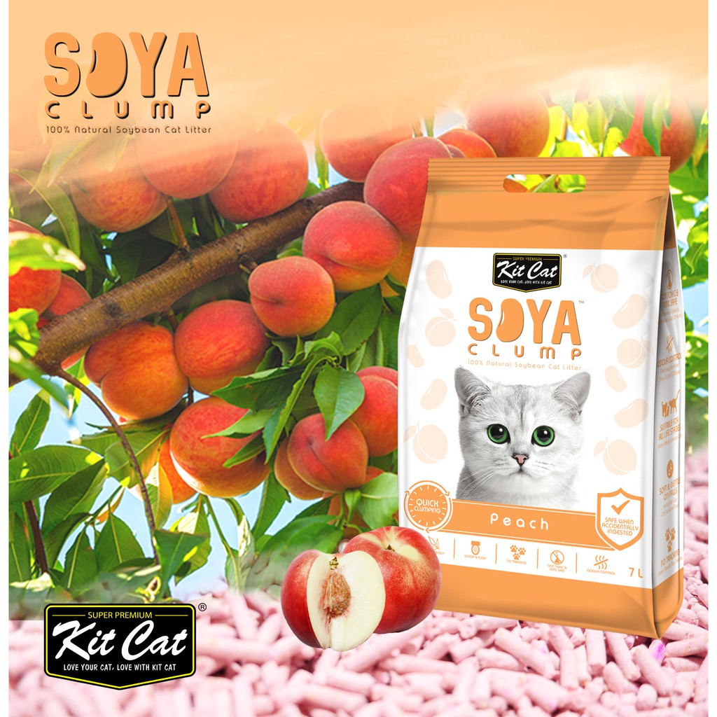 Cát vệ sinh cho mèo Kitcat Soya đậu nành hữu cơ 7l