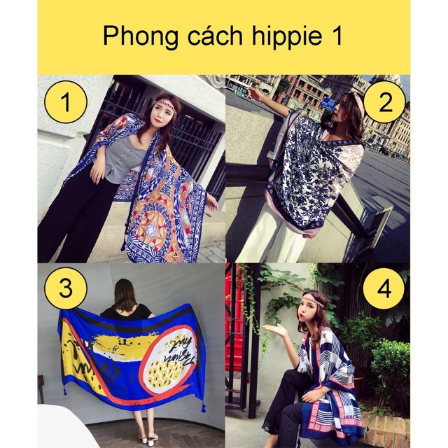 Khăn choàng thổ cẩm - khăn choàng boho siêu đẹp