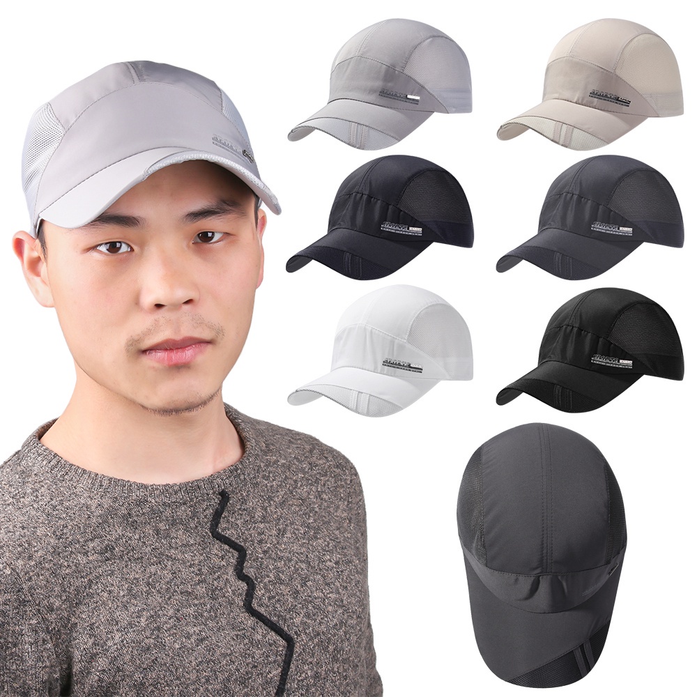 Mũ Lưỡi Trai Thể Thao Phối Lưới Nhanh Khô Nhiều Màu Sắc Thời Trang Cho Nam Và Nữ