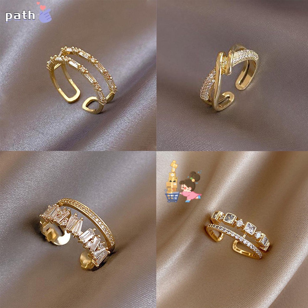 Nhẫn Hở Hai Lớp Đơn Giản Thời Trang Gothic