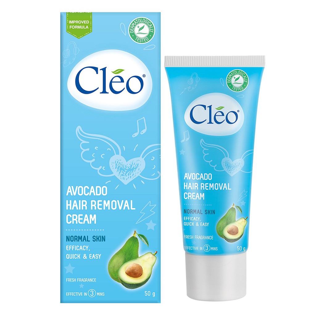 Kem tẩy lông Cleo Avocado da thường 50g-xanh