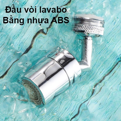 Đầu nối vòi nước, vòi lavabo tăng áp bằng nhựa ABS xoay 720 độ đa chiều dùng cho vòi lavabo, bồn rửa bát tiện dụng