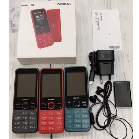 Nokia 150 2 sim new full box nguyên seal Điện thoại nokia hàng loại xịn chất lượng kèm pin sạc,Nghe gọi loa lớn.