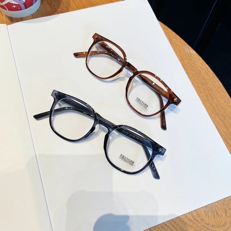 Mắt Kính Gọng Tròn Chống Ánh Sáng Xanh Thời Trang Unisex